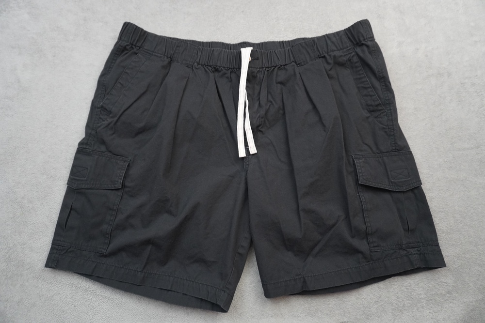 Tommy Bahama Cargo Shorts Mens 3XLT 46 Black Cotton Elastic Waist 9" Inseam
